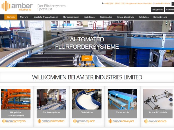 Se lanza en alemán el nuevo sitio web de Amber Industries.
